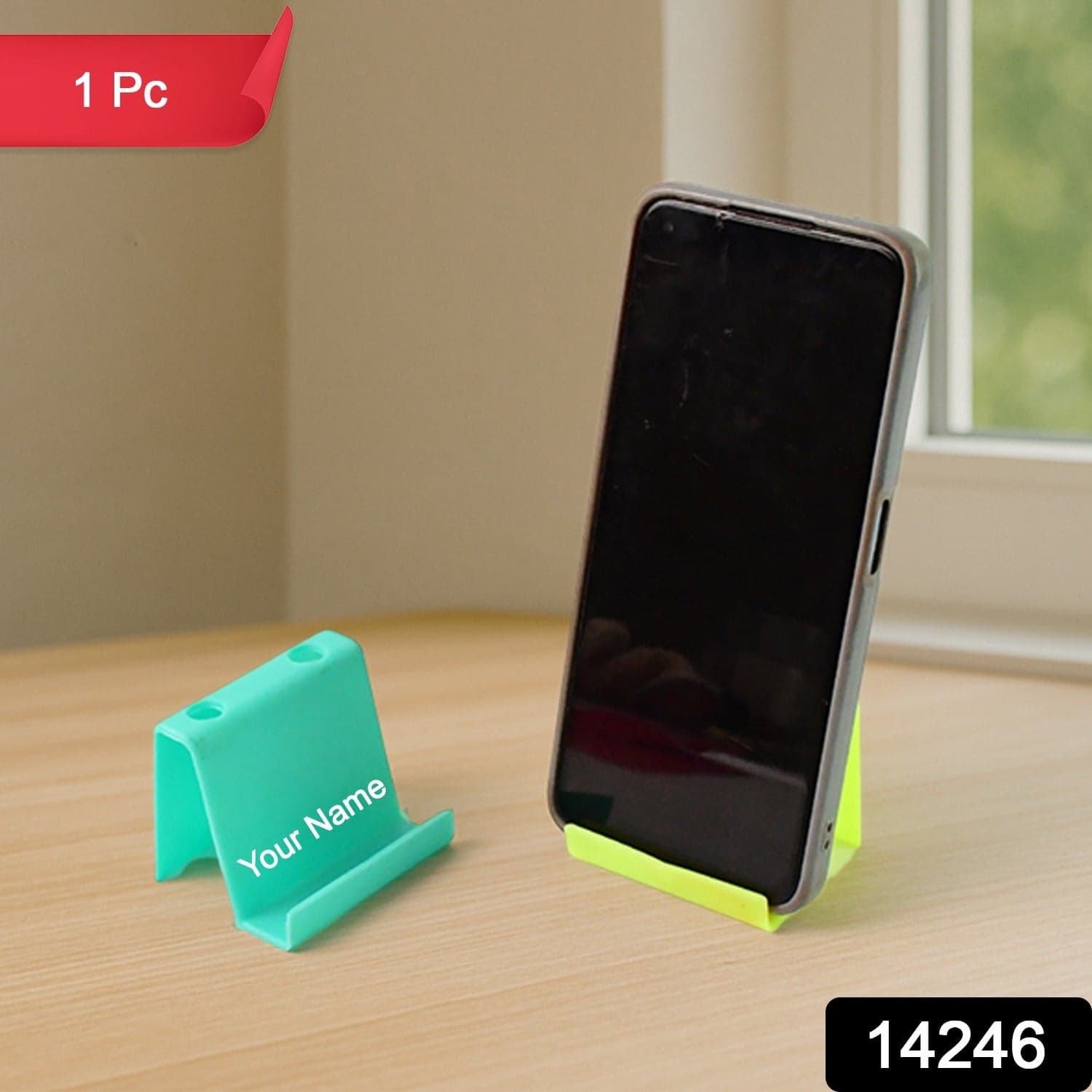 Customized / Personalized Multifunctional Plastic Mobile Phone Stand & Pen Holder (1 Pc & mix color) — image 1