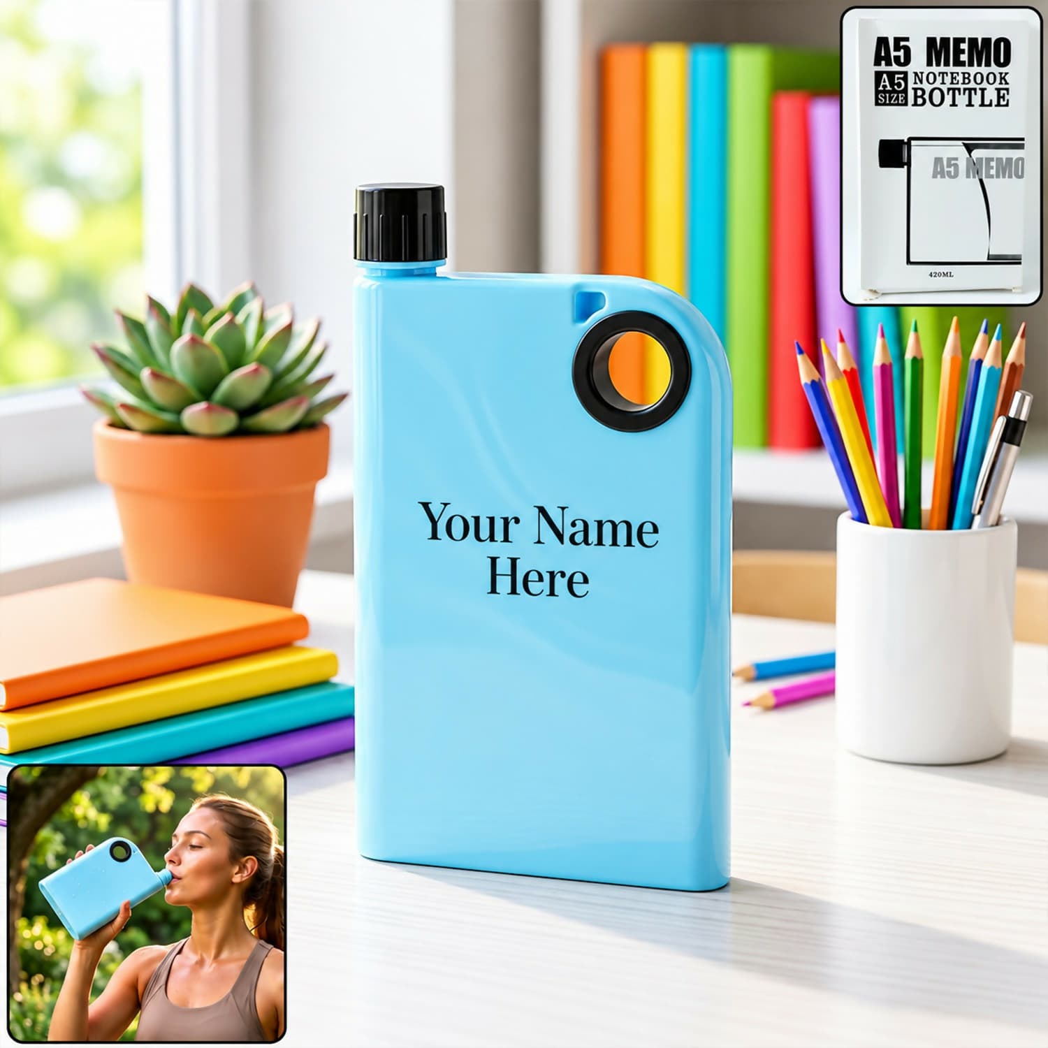 Customize Water Bottle Slim, Portable & Leak-Resistant for Daily Use — image 1