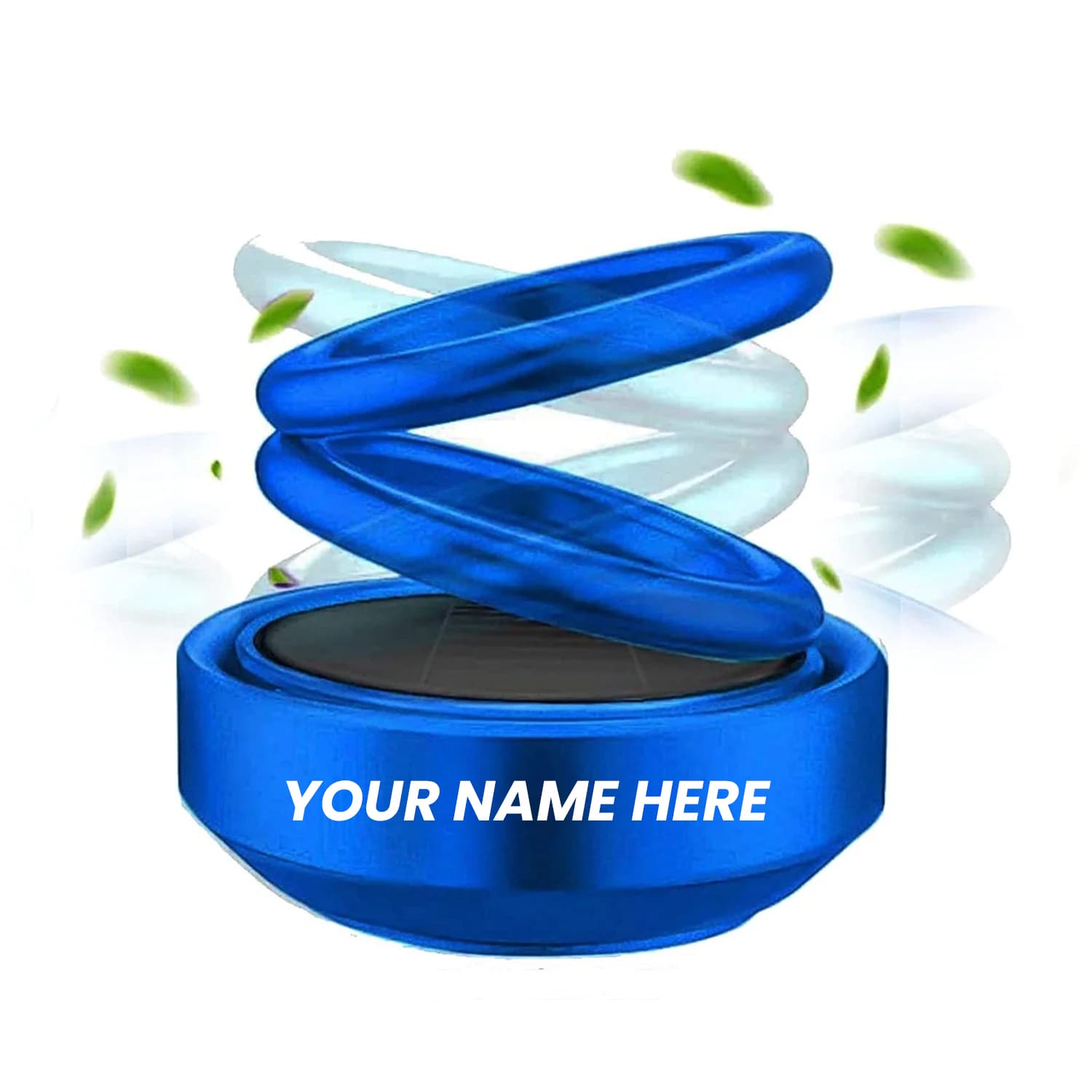 Customized Solar Power Car Aroma Diffuser 360°Double Ring Rotating Design, Car Fragrance Diffuser, Car Perfume Air Freshener for Dashboard Home Office Customized — image 1