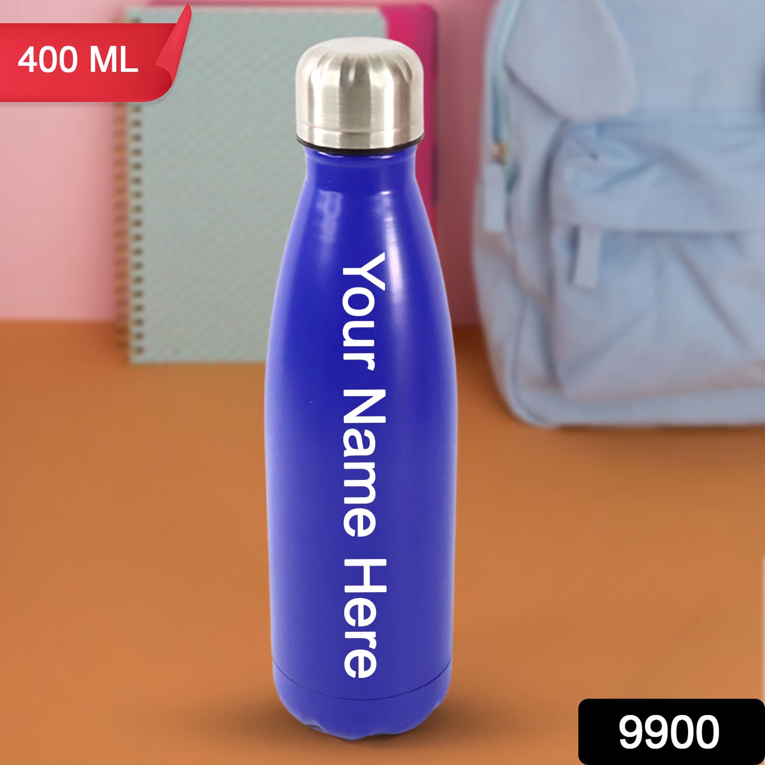 Customize Stainless Steel Single Wall Water Bottle 400ml approx — image 1